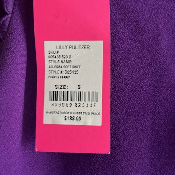 NWT PURPLE LILLY PULITZER ALLEGRA SHIFT DRESS - Picture 6 of 6